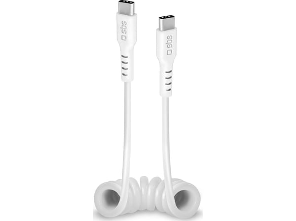 SBS TECABLETYPCCS1W, 1 m, USB C, USB C, USB 3.2 Gen 1 (3.1 Gen 1), Valkoinen