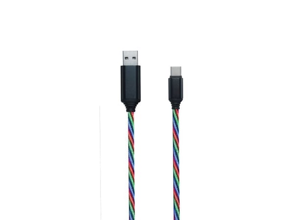 2GO 797146, 1 m, USB B, USB C, Flerfarget