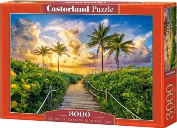 Castorland Puslespill 3000 Colorful Sunrise in Miami, USA