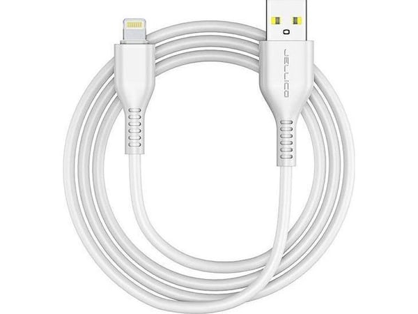 Jellico USB-A - Lightning 1 m hvit kabel (6972310641195)