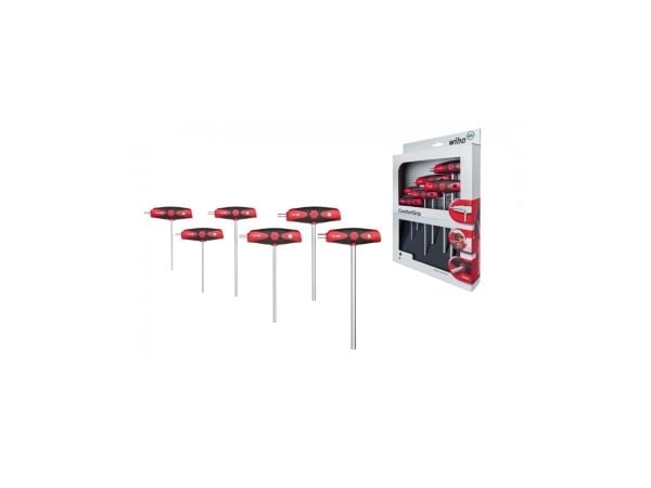 Wiha 334DS K6, T-kahvainen kuusiokoloavain, Metrinen, 6 kpl, 2.5,3,4,5,6,8 mm, 624 g