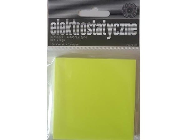Luvattu maa sähköstaattiset kortit 75x75mm 100K keltainen