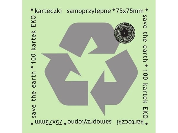 Selvklebende lappesaker Eco 75x75 mm 100K grønn