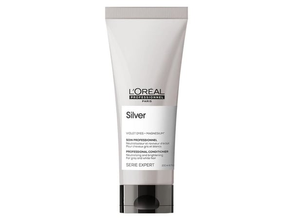 Hårbalsam L`Oreal Professionnel Serie Expert Sølvfiolett fargestoffer og magnesium, grått/hvitt hår, 200ml