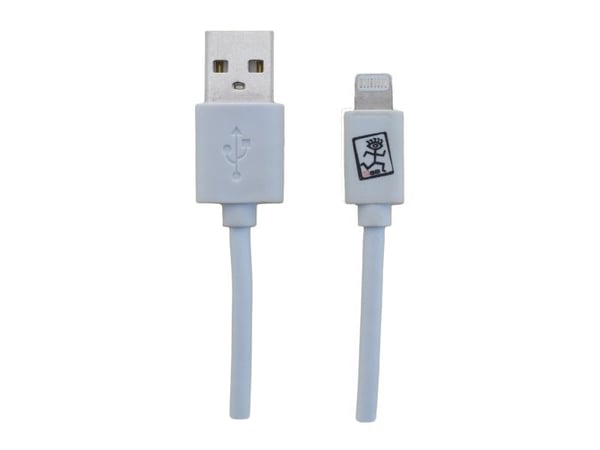 2GO 795781, 1 m, Lightning, USB B, Uros, Uros, Valkoinen