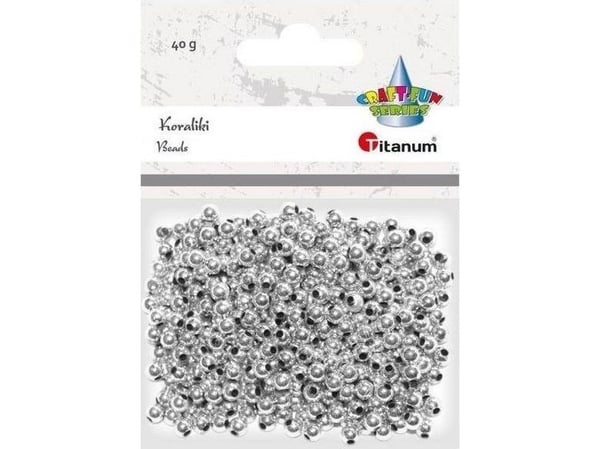 Titanum plastpärlor 40 g silver