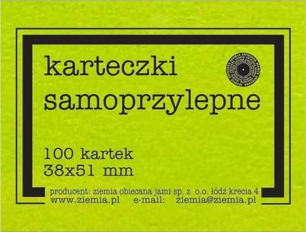 Det lovede land notatlapper selvklebende fluo 38x51 mm 100K grønn