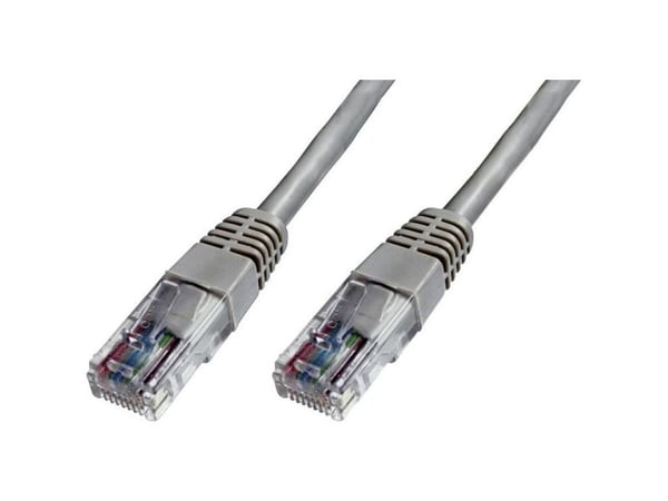 DIGITUS Professional - Patchkabel - RJ-45 (han) til RJ-45 (han) - 25 cm - UTP - CAT 5e - booted, formet - grå