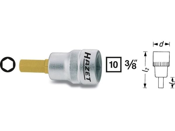 HAZET 8801K-3, 1 stykker, 76,2 / 8 mm (3 / 8"), Stål, 43,5 mm, 29 g HAZET 8801K-3, 1 stykker, 76,2 / 8 mm (3 / 8"), Stål, 43,5 mm, 29 g
