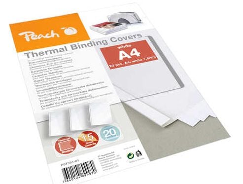 Peach PBT301-01 - A4 (210 x 297 mm) - 15 ark - hvit - termobindeperm