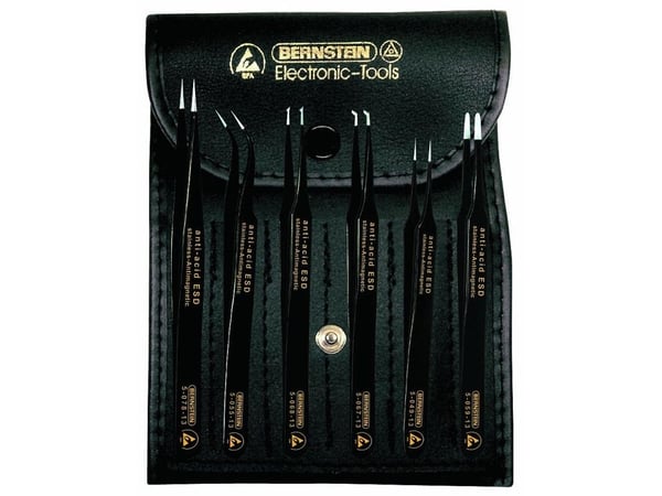 Bernstein 5-060, Rostfritt stål, Svart, Rostfritt stål, Platt, Böjt, Rak, 6 styck, 130 mm
