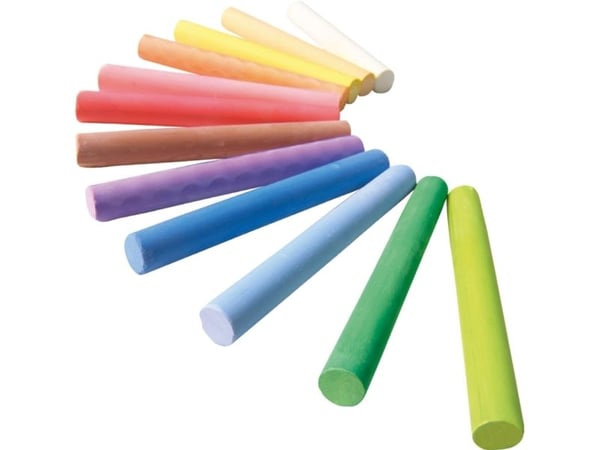 SES Creative Set of Children''s Coloured Chalk, 12 stykker, Flerfarget, 12 farger