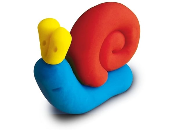 SES Creative 00465, Modellera, Blå, Grön, Röd, Gul, Barn, 4 styck, Plastburk, 4 färger
