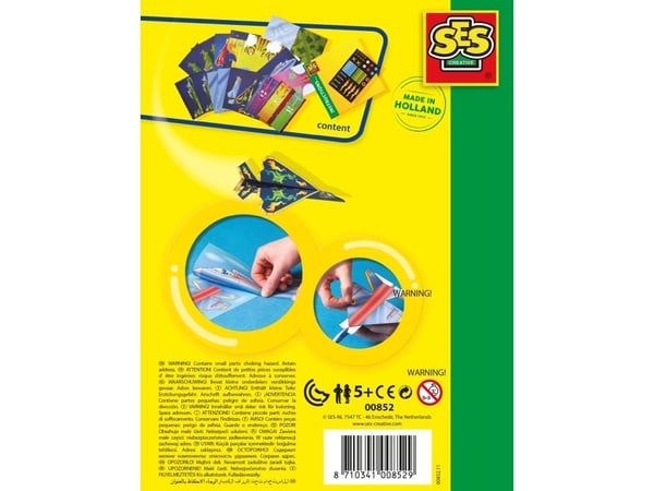 SES Creative 00852, Origamisett for barn, 5 år, Papir, flerfarget, 16 deler