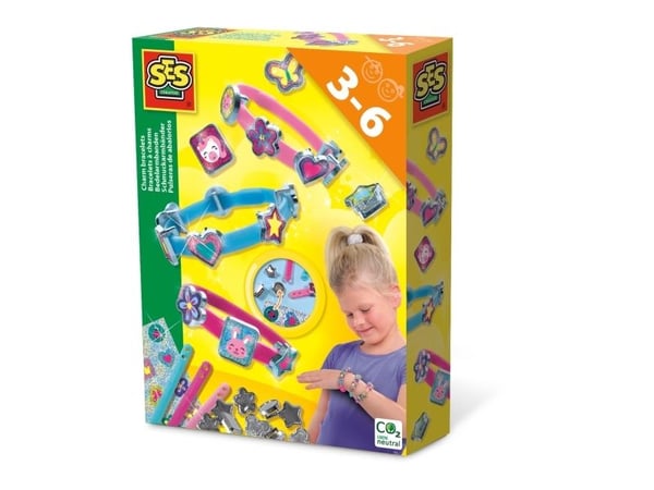 SES Creative 14636, Smykkesett til å lage armbånd for barn, 3 år, Fotoark kartong, Flerfarget