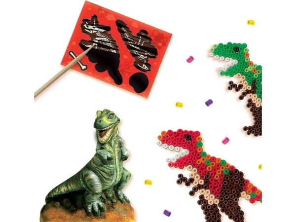 SES Creative Dinosaurs 3 i 1, støpe- og malesett for barn, 5 år, papp, flerfarget