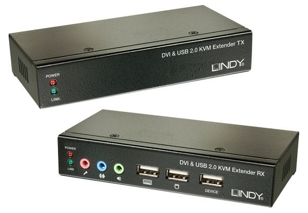 Lindy 39377, 1600 x 1200 piksler, Ethernet/bredbåndsforbindelse, Svart