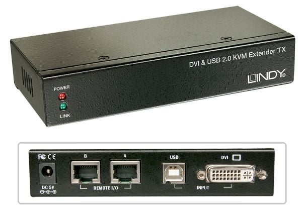 Lindy 39377, 1600 x 1200 piksler, Ethernet/bredbåndsforbindelse, Svart