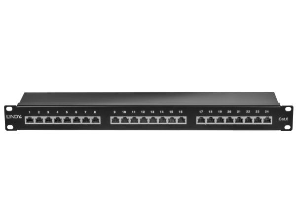 Lindy 25990, RJ-45, Rackmontering, 1U, Svart, 480 mm, 45 mm