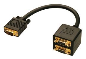 Lindy 41214, 0,18 m, VGA (D-Sub), VGA (D-Sub), Sort, Hankjønn/hunkjønn