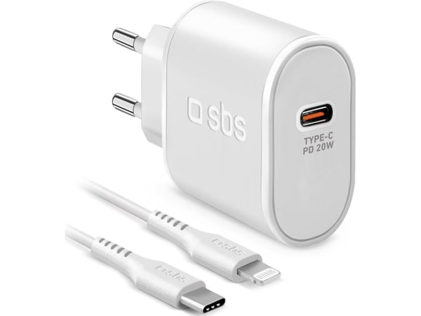SBS TETRKITPD20LIGW, Sisätila, AC, 1 m, Valkoinen