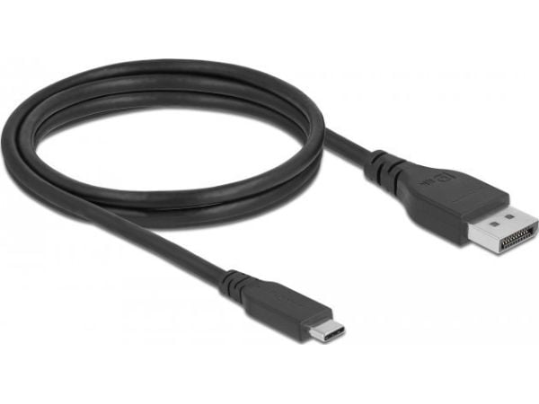 DeLOCK 86040, 1,5 m, USB Type-C, DisplayPort, Uros, Uros, Suora