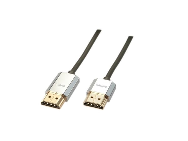 Lindy 41678, 3 m, HDMI-tyyppi A (vakio), HDMI-tyyppi D (mikro), 1920 x 1080 pikseliä, 3D, Musta, Kromi, Kulta