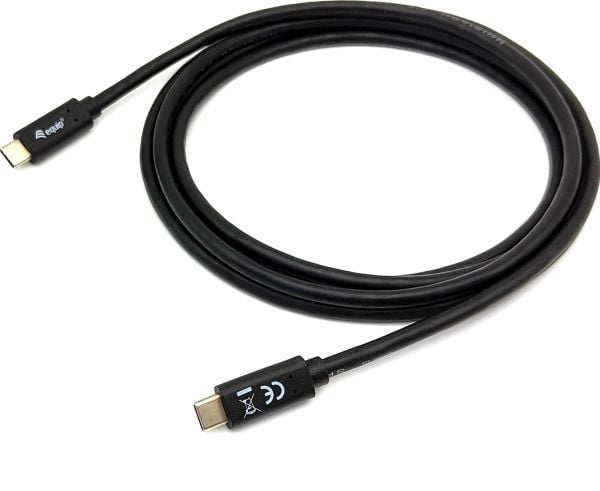 Equip 128347, 2 m, USB C, USB C, USB 3.2 Gen 1 (3.1 Gen 1), 5 Gbit/s, Sort