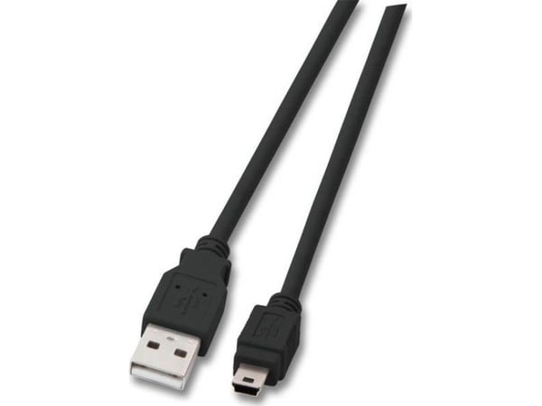 EFB USB2.0 kaapeli A-Mini B (5pin),St.-St.,0,5m,sw,Classic