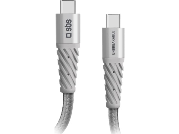 SBS TECABLEUNRELTCCK, 1,5 m, USB C, USB C, USB 2.0, Sølv