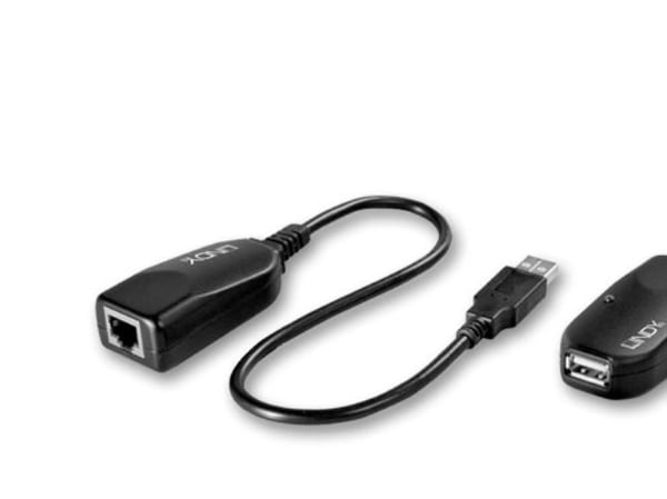 Lindy USB 2.0 Cat.5 Extender 50m, 1Port Støtter USB 2.0-enheter med en hastighet på opptil 480Mbit/s over en avstand på opptil 50m (42693)