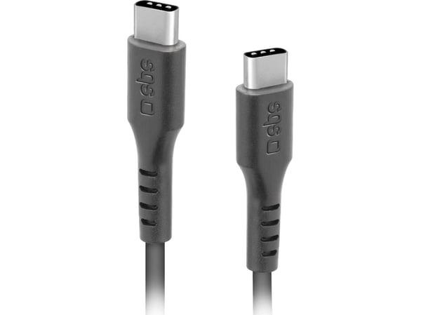 SBS USB-C till USB-C-kabel 3 m svart