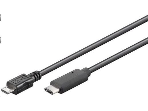 PremiumCord ku31cb06bk, 0,6 m, USB C, Micro-USB B, USB 3.2 Gen 1 (3.1 Gen 1), 0,48 Gbit/s, Sort
