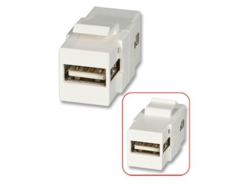 Lindy USB A to A Keystone, Valkoinen, USB A to A, USB A to A