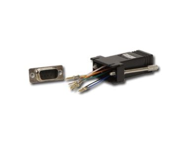 Lindy 70247, RJ-45, 9-pin D, Sort