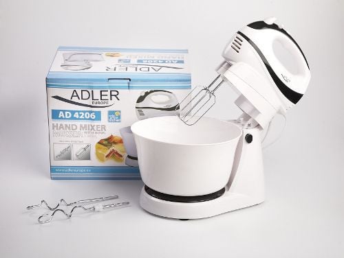Adler AD 4206, Elektrisk visp, Sort, Hvit, Miksing, Plast, 300 W, 2,2 kg