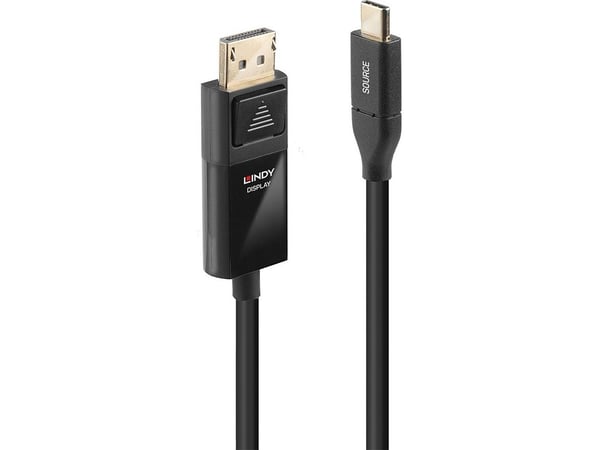 Lindy 43303, 3 m, USB Type-C, DisplayPort, Uros, Uros, Suora
