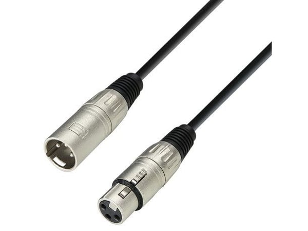 adam hall 3 Star, XLR (3-pin), Hankoppling, XLR (3-pin), Honkoppling, 3 m, Svart, Silver