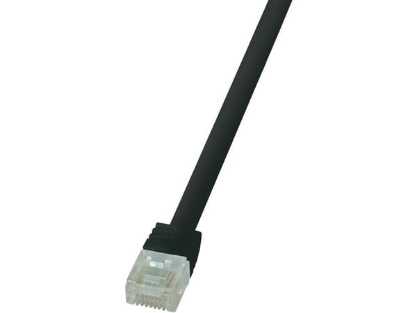 LogiLink 0.5m Cat6 U/UTP RJ45, 0,5 m, Cat6, U/UTP (UTP), RJ-45, RJ-45, Sort