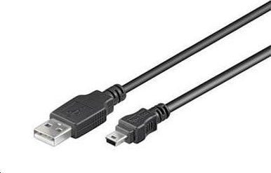 PremiumCord ku2m02a, 0,2 m, USB A, Mini-USB B, USB 2.0, 0,48 Gbit/s, Sort