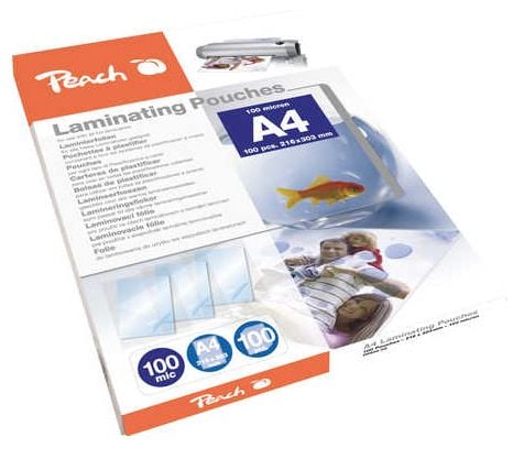 Peach lamineringsposer A4 100mic Glossy PP500-02 100PK