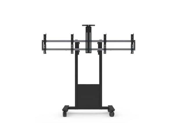 SMS Func Mobile Video Conference - Vagn - för 2 LCD-bildskärmar/CPU/kamera - svart - skärmstorlek: 46"-65"