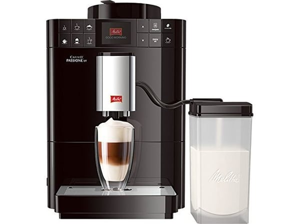 Melitta CAFFEO Passione OT - Automatisk kaffekokare med mjölkskummare - 15 bar - svart