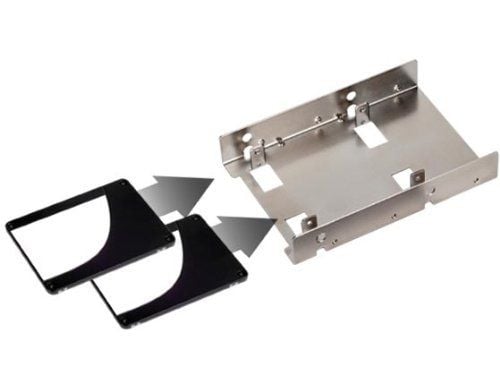SilverStone SST-SDP08 - Lagringsdrevhylse - 2.5" - nikkel