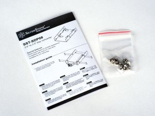 SilverStone SST-SDP08 - Lagringsdrevhylse - 2.5" - nikkel