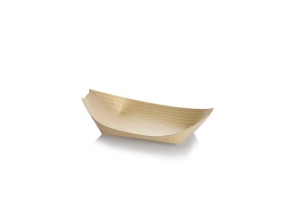 Båd bakke 245x120x25mm Træ natur,100 stk/pk