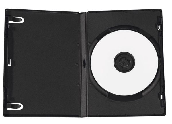 MediaRange Retail-Pack DVD-Case Single - DVD-videoboks - kapasitet: 1 CD/DVD - svart (en pakke 5)