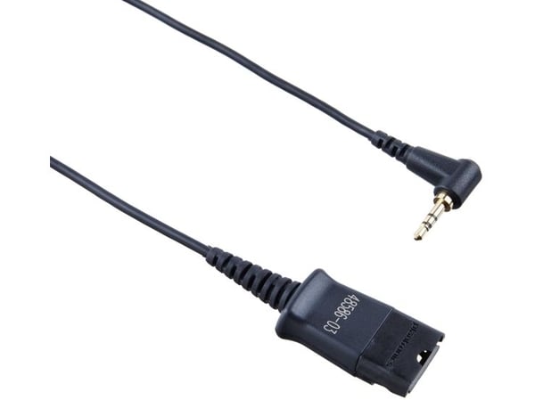 Poly - Headset-adapter - Snabburkoppling hane till mikrojack hane högervinklad - 45.7 cm - för Poly PTH100, PTH200; Supra PTH-100