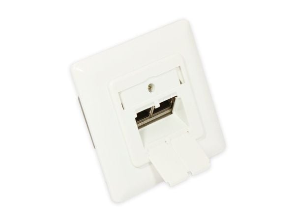 Nätverksuttag Cat. 6A 2xRJ45 skärmat UP DESIGNFÄHIG
