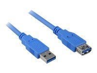 Sharkoon 1m, 2xUSB3.0-A, 1 m, USB A, USB A, USB 3.2 Gen 1 (3.1 Gen 1), Uros/naaras, Musta